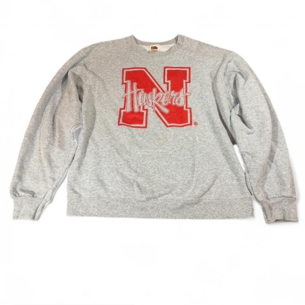 Nebraska Cornhuskers Vintage Gray Crewneck Sweatshirt – Size Large